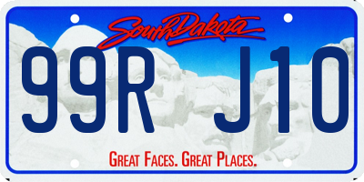 SD license plate 99RJ10