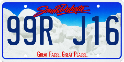 SD license plate 99RJ16