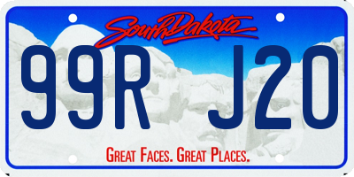 SD license plate 99RJ20