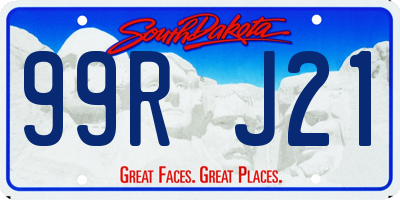 SD license plate 99RJ21