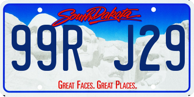 SD license plate 99RJ29