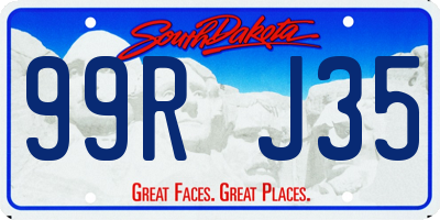 SD license plate 99RJ35