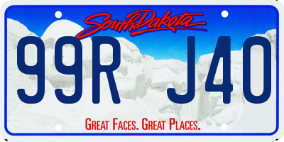 SD license plate 99RJ40