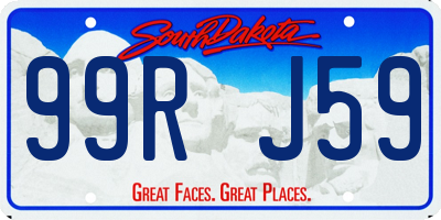 SD license plate 99RJ59