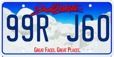 SD license plate 99RJ60