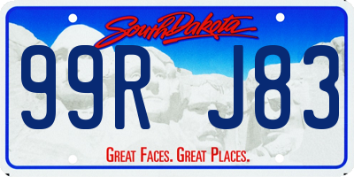 SD license plate 99RJ83