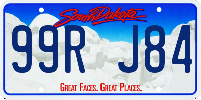 SD license plate 99RJ84