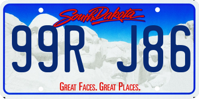 SD license plate 99RJ86