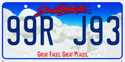 SD license plate 99RJ93