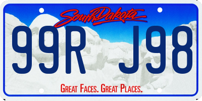 SD license plate 99RJ98