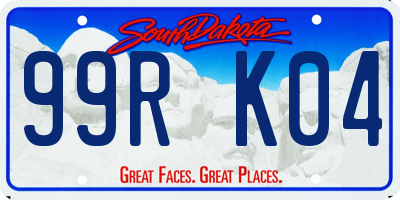 SD license plate 99RK04