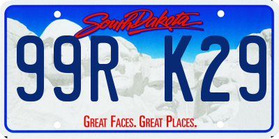 SD license plate 99RK29