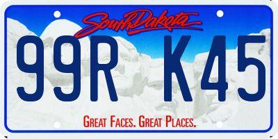 SD license plate 99RK45