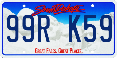 SD license plate 99RK59