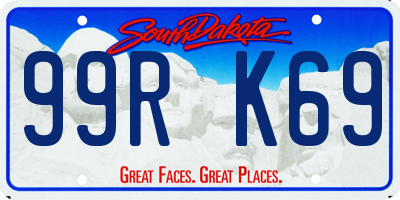 SD license plate 99RK69