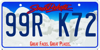 SD license plate 99RK72