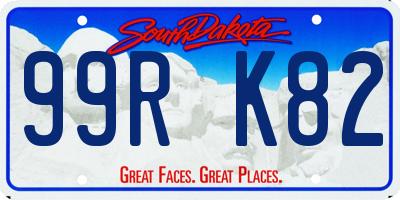 SD license plate 99RK82