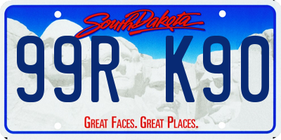 SD license plate 99RK90