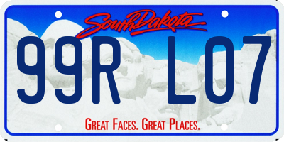 SD license plate 99RL07