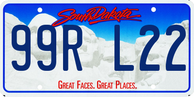 SD license plate 99RL22