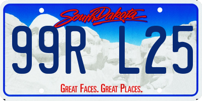 SD license plate 99RL25