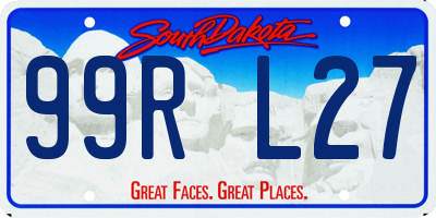 SD license plate 99RL27