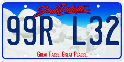 SD license plate 99RL32