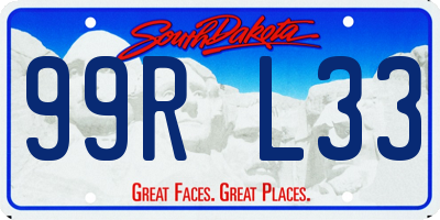 SD license plate 99RL33