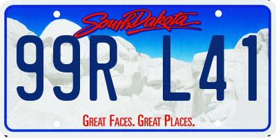 SD license plate 99RL41