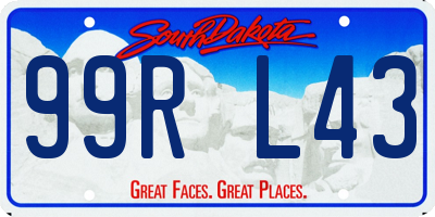 SD license plate 99RL43