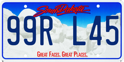 SD license plate 99RL45