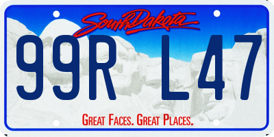 SD license plate 99RL47