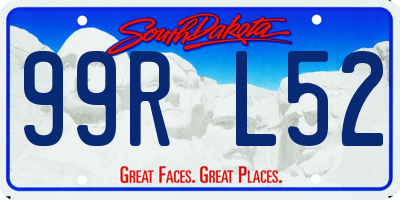 SD license plate 99RL52