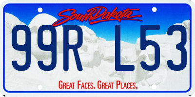 SD license plate 99RL53