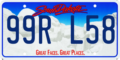 SD license plate 99RL58