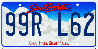 SD license plate 99RL62