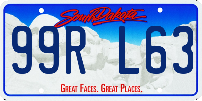 SD license plate 99RL63