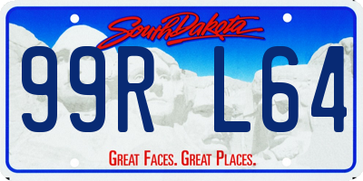 SD license plate 99RL64