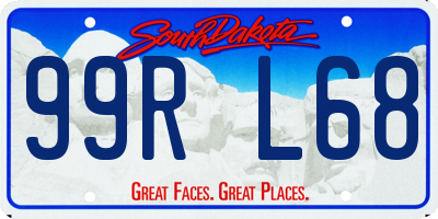 SD license plate 99RL68