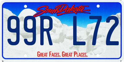 SD license plate 99RL72