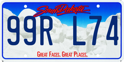 SD license plate 99RL74