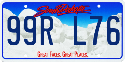SD license plate 99RL76
