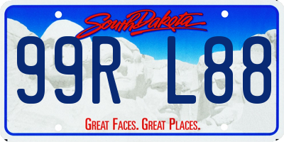 SD license plate 99RL88