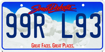 SD license plate 99RL93