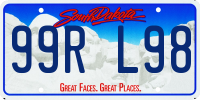 SD license plate 99RL98