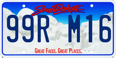 SD license plate 99RM16