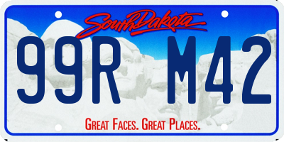 SD license plate 99RM42