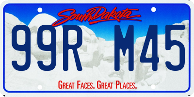 SD license plate 99RM45