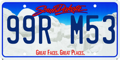 SD license plate 99RM53