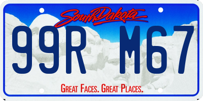 SD license plate 99RM67